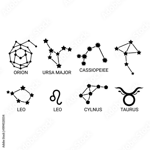 Constellation Collection: Orion, Ursa Major, Cassiopeia, Leo, Taurus, Cygnus