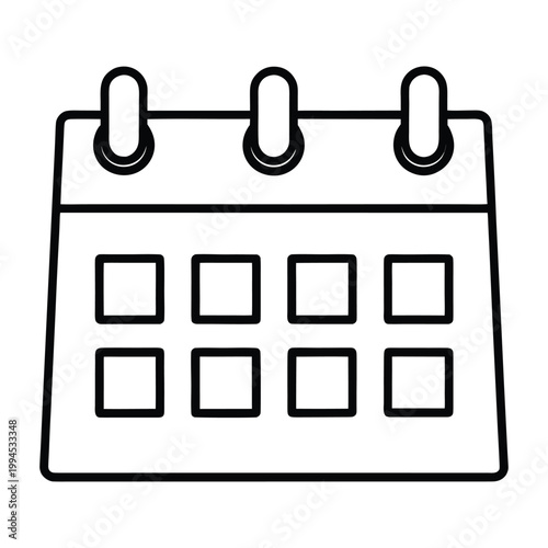 Annual calendar planner vector template with 12 months layout for business scheduling and time management