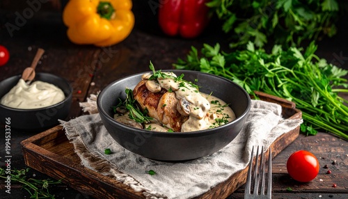 Schweinefilet in Rahmsauce