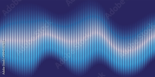 Blue wavy lines pulsing against a deep purple background, glowing abstract motion, futuristic energy waves, high contrast digital wallpaper