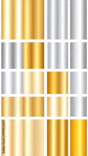 Golden and silver metallic cylinder pattern.