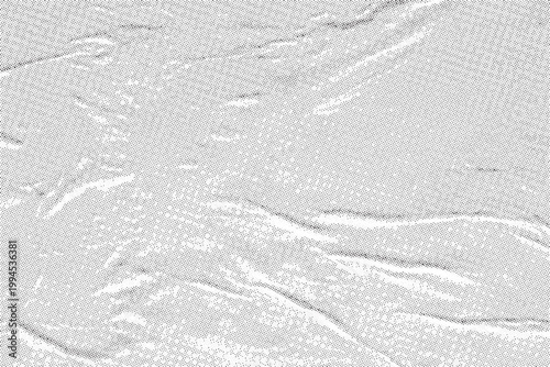 Abstract Vector Halftone Dots Texture with Crumpled Paper Effect Background