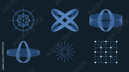 Minimalist fusion energy and tokamak icons – Ideal for nuclear research reports, engineering presentations, or tech startups.