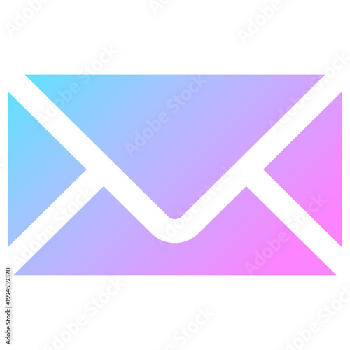メールアイコン 虹色 ネオン グラデーション サイバー ベクター