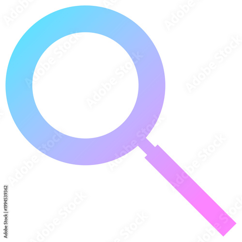 検索アイコン 虹色 ネオン グラデーション サイバー ベクター