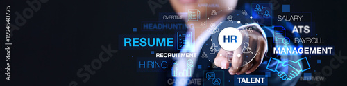 Photos Human Resources cover image. Recruiting and headhunting concept.