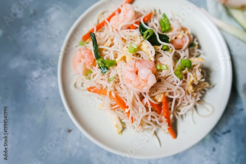 Homemade Shrimp Mei fun - Asin thin rice noodles stir fry