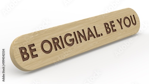 Message on Wooden Plate. Isolated. White background. 3D render