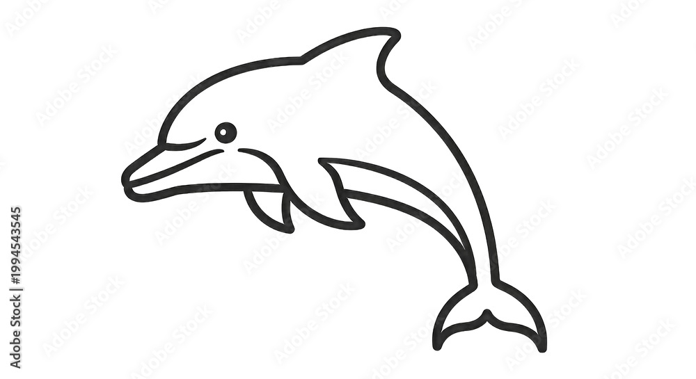 Fototapeta premium A gray dolphin outline on a black isolated on white cutout png transparent white festive celebration event festival carnival template poster banner download 2026 2027 2028