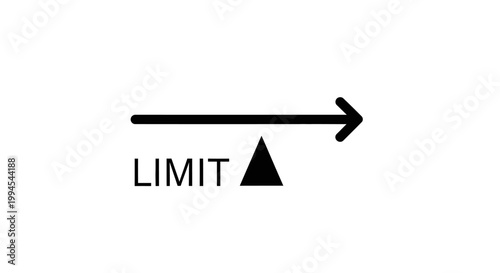 Arrow Showing Limit, Threshold, Boundary, and Restriction