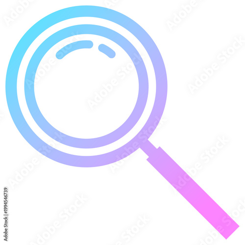検索アイコン 虹色 ネオン グラデーション サイバー ベクター