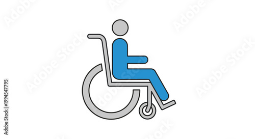 Symbol of accessibility showing a person in a wheelchair, representing inclusivity