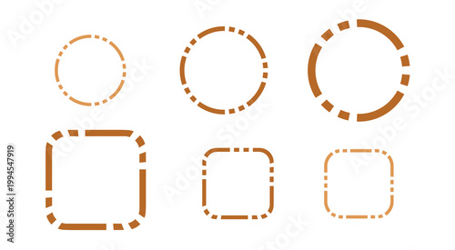 Mega set of minimalist decorative frames: dashed lines, geometric dots, and elegant bead border vector elements