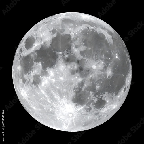 Full moon in deep space astronomy.