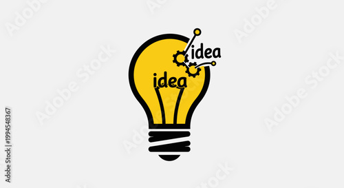 Creative brainstorming concept symbolized by a lightbulb representing innovation and brilliance