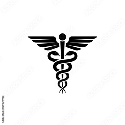 Caduceus Medical Symbol, Rod of Asclepius, Health Care, Pharmacy, Doctor Icon