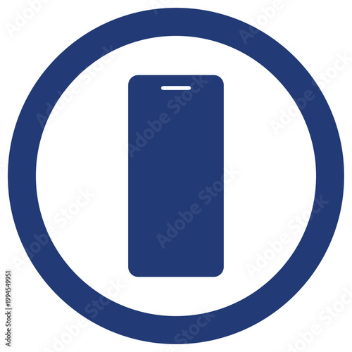 スマホアイコン 丸型 青 インディゴ シンプル ビジネス ベクター