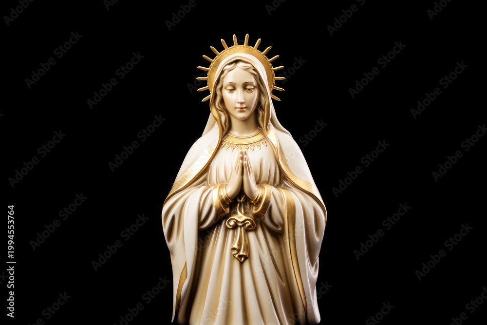Obraz premium Saint mary sculpture statue representation.