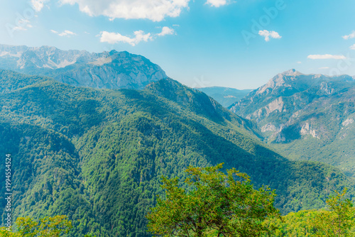 Bilde på lerret The ancient primeval forest of Perucica with the majestic Skakavac waterfall, one of the last remaining rainforests in Europe, Sutjeska National Park