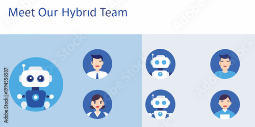 Meet our hybrid team humans and robots working together