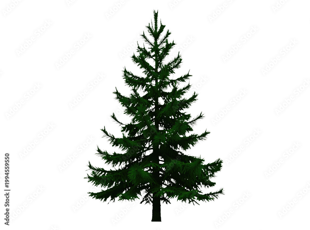 Fototapeta premium A simple yet elegant Christmas tree on a clean white background