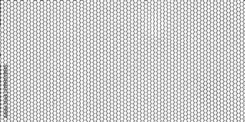 Cuadro en lienzo Close up of a gray hexagonal grid pattern resembling netting