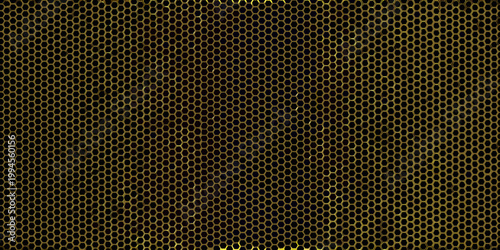 Intricate honeycomb pattern with a golden textured appearance