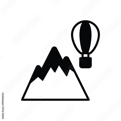 Hot Air Balloon Vector icon which can easily modify or edit