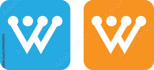 Letter W logo icon design template elements
