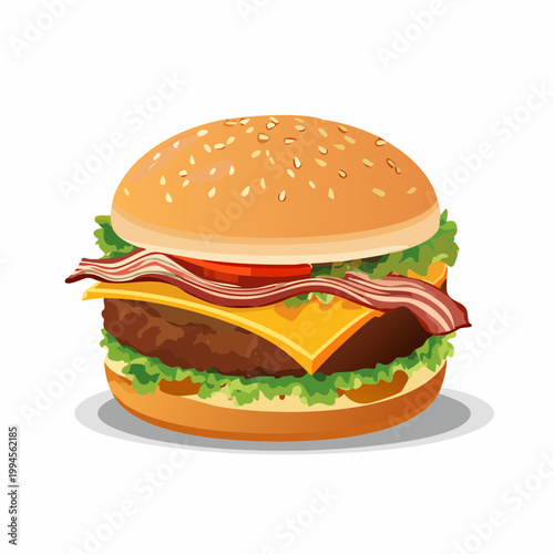 Rustikaler Burger mit Speck