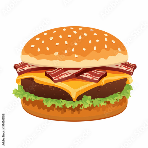 Rustikaler Burger mit Speck