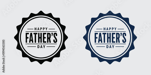 Foto Happy Fathers Day Greeting Badge.
