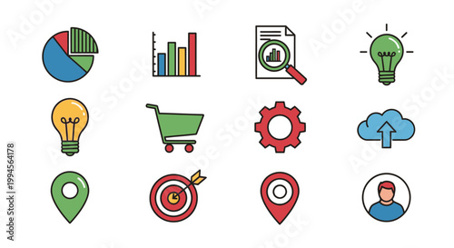 Business icons and symbols collection.