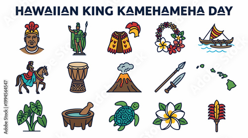 Hawaiian King Kamehameha Day Icons: Culture, History, Symbols