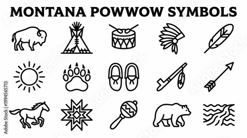 Montana Powwow Symbols - Native American Icons