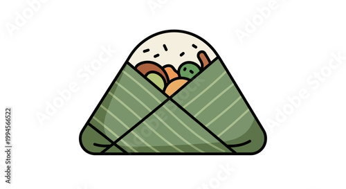 Vector illustration of two burritos in wraps with copy space