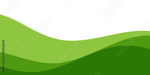 Abstract Green and White Background with Dynamic Wavy Lines and Fluid Gradient Shapes. Modern creative trendy design in vector illustration