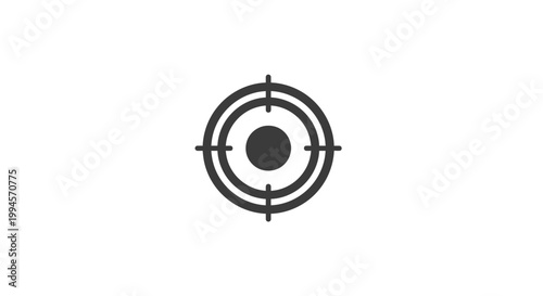 Minimalist graphic of a target symbol ideal for concepts related to precision or focus