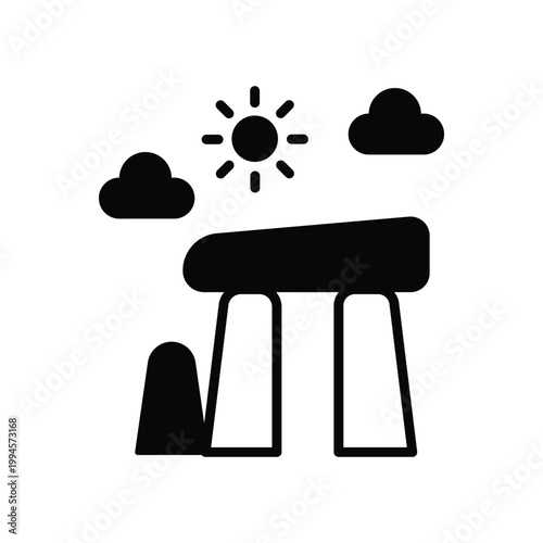 Stonehenge Vector icon which can easily modify or edit