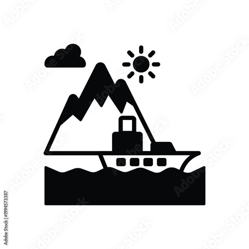 Cruise Ship Vector icon which can easily modify or edit