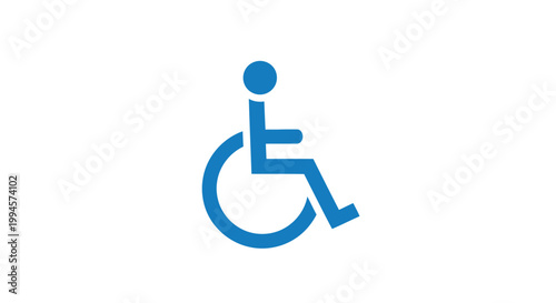Accessible icon signifying mobility limitations against a plain white background for design needs