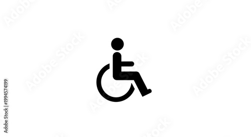 Icon depicting accessibility for individuals with mobility challenges and wheelchair users symbol