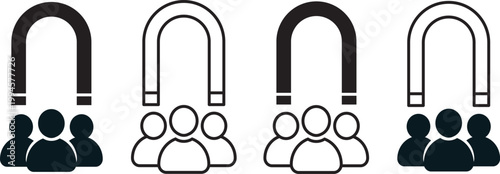 customer retention icon set in thin line style, featuring minimalist vector symbols for loyalty programs and client engagement. Comprehensive customer retention and loyalty icon set for 2026
