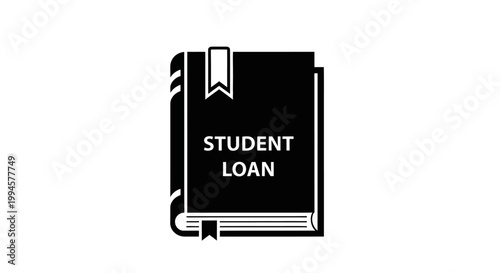 Student Loan Book Icon - Education Finance Concept