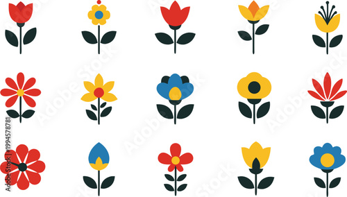 Collection of various watercolor leaves and branches in pink and green hues on white background