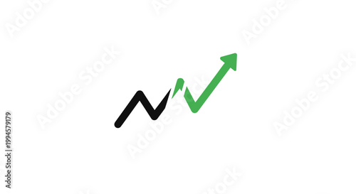 Abstract graph representing growth and progress for financial and business concepts