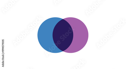 Abstract illustration of two overlapping circles with a modern and minimalistic aesthetic