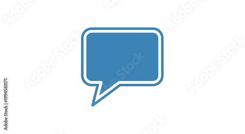 A Clean Blue Speech Bubble Icon Against a Pure White Backdrop for Clear Communication