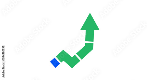 Abstract Geometric Arrow Ascending Depicting Growth, Progress, and Success in Business