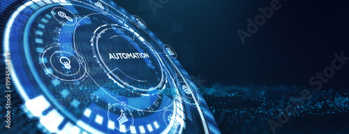 Business, Technology, Internet and network concept. Automation Software Technology Process System. 3d illustration